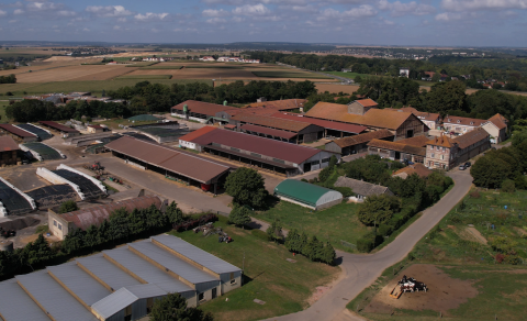 Vue aérienne de la Ferme de Grignon